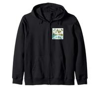 Vacation Paradise Tropical Lagoon Beach Sand Acquerello v3 Felpa con Cappuccio