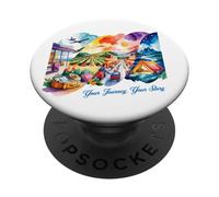 Vacation progetta il tuo viaggio la tua storia PopSockets PopGrip Adesivo