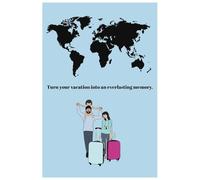 Vacations logbook: Diario para vacaciones y viajes familiares; Cuaderno rellenable con escalas de evaluación por días, mapa mundial , calendario anual ... todas las experiencias ( 24 páginas 6x9 inch)