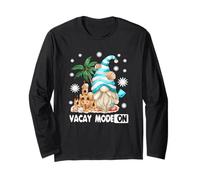 Vacay Mode for Beach Lover And Girls Trip Funny Summer GNOME Maglia a Manica