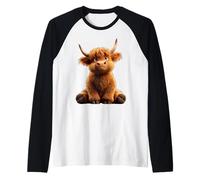 Vacca Highlander Mucca Highland Cow Allevatore di Bestiame Maglia con Maniche Raglan
