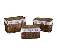 Vacchetti 3813290000 Cassapanca in Rattan, Multicolore, Media, 3 unità