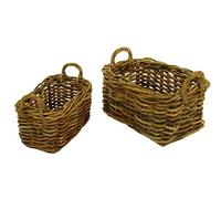 Vacchetti 4712750000 Cesta, Rattan, Multicolor, Medio, 2 unità