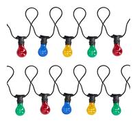 Vacchetti 6141180000 Prolunga Catena 10 Lampadine Vetro Luce Uso Esterno, Multicolor, Grande