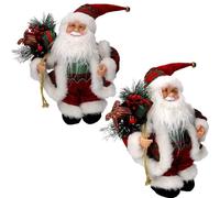 Vacchetti Babbo Natale In Tessuto Bordeaux Con Musica E Movimento 6359350000