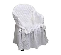 Vacchetti Coprisedia Poltrona Bianco Poliestere, Tessuto, Grande