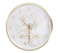 Vacchetti Orologio in alluminio con farfalle bianco cm ø31,6h4,9