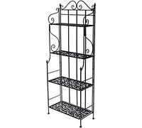 Vacchetti Scaffale in metallo Jessica nero a 4 piani cm59x29h158