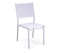 Sedia da giardino senza cuscino Sullivan in alluminio bianco Bianco
