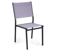 Vacchetti Sedia in alluminio Sullivan impilabile antracite cm55x46h43/88