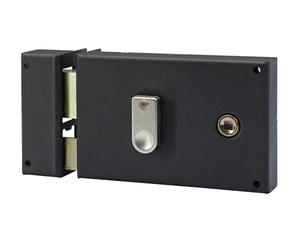 Vachette 67486/SC G - Serratura da Parete Orizzontale a Sinistra, Porta d'ingresso, Porta Interna - Sicurezza a Gola, ASSE a 55 mm, Uso con Maniglia Quadrata da 6 mm, 2 Chiavi Incluse, Marrone