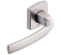 Vachette ARTIS - Maniglia per porta con cavalletto e rosone quadrata solidarizzata, beccuccio di canna - per porte spessore 30-48 mm - in Zamak - quadrato 7 mm - Sottorosone inclusa - Garanzia 10 anni
