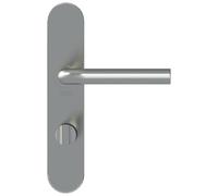 Assa abloy vitello-Set di maniglie per porta, placca piccola artis, colore diamante, colore: nero