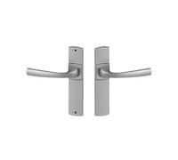Vachette assa abloy - Set di 2 maniglie porta piccola piastra muze-color cromo velluto - Funzione: Becco-de-cane -