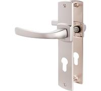 Vachette assa abloy - Set di 2 maniglie porta piccola piastra muze-color cromo velluto - Funzione.Condanna -