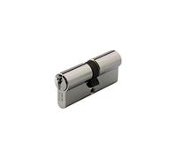 Vachette Cilindro di serratura meccanica FIRST per porta, doppio ingresso, 30 x 30 mm, meccanismo a 5 perni di sicurezza, 3 chiavi, installazione facile, garanzia 2 anni, finitura nichelata