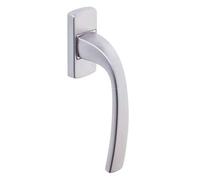 Vachette Muze - Set di maniglie per finestre su blocco platino, indicizzazione a 90°, interasse 43 mm, fissaggio invisibile, viti comprese, materiale alluminio resistente, garanzia 5 anni, finitura