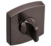 Vachette Muze - Set di rosette quadrate, per porta WC e SDB, 52 x 56 mm, fissaggio invisibile, materiale Zamak resistente alla corrosione, garanzia di 10 anni, finitura diamantata nera