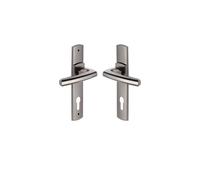 Vachette Set di maniglie per porta su piastra SCULT - Versione chiave I per porta d'ingresso/cantina/capanni da giardino, interasse 165 mm, materiale Zamak resistente, garanzia 10 anni, finitura