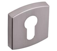 Vachette Set di rosette quadrate Ø 52 mm ROSACES MUZE, ARTIS, SCULPT - Chiave I per porta d'ingresso - Fissaggio invisibile - Garanzia 10 anni - in alluminio resistente - Finitura platino