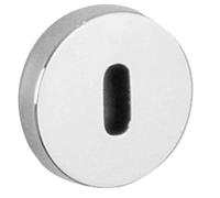 Vachette Set di rosette rotonde Ø 52 mm ROSACES JAZZ OPERA ALTO TWIST - Chiave L per porta della camera e ufficio - Fissaggio invisibile - Garanzia 10 anni - in alluminio - finitura cromata velluto