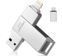 Vackiit Chiavetta USB 256 GB per iPhone Apple Certificato Capacità Reale, Chiavetta USB C per iPad Mac iOS OTG Android Mobile PC,USB 3.0 Photo Stick Esterna