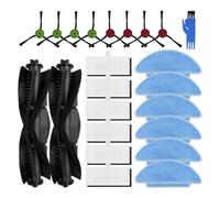 VACKING Ricambi compatibili per Tikom L9000, per Lubluelu SL60D, per HONITURE Q6 SE, per accessori Laresar L6 Nex, 2 spazzole principali, 8 spazzole laterali, 6 filtri HEPA, 6 Mop Pads