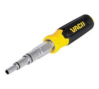 VACO VAC1090 9-in-1 Multi-Nut Driver, Passaggio Attraverso Precisione, Laser-Inciso SAE Hex Dimensioni 3/16 Pollici a 3/4 Pollici, Asta Filettata, Comfort Maniglia