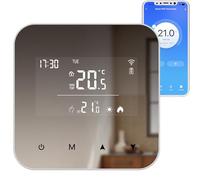 Vaconoff Termostato Caldaia Wifi A Batteria, Specchio Cronotermostato Smart 2 Fili, Termostato Digitale con Controllo App e Funzione di Controllo Vocale, Compatibile con Tuya, Alexa e Google Assistant