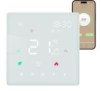 Vaconoff Termostato Wifi, Cronotermostato Caldaia Termostato Smart Ambiente Digitale Per Caldaie A Gas e Riscaldamento A Pavimento Dell'Acqua 220V 3A Compatibile Con Google Assistant E Alexa Bianco