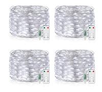 Vacoulery Catena Luminosa 100 LED 10M 8 Modalità, USB Luci a Stringa Timer con Telecomando Filo di Rame Luci Led Stringa Luci Per Feste, Natale, Decorazioni Interne ed Esterne - 4 Pezzi