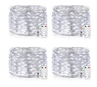 Vacoulery Catena Luminosa 100 LED 10M 8 Modalità, USB Luci a Stringa Timer con Telecomando Filo di Rame Luci Led Stringa Luci Per Feste, Natale, Decorazioni Interne ed Esterne - 4 Pezzi