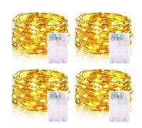 Vacoulery Luci LED a Batteria, 5M 50 LEDs Catene Luminose Luci a Stringa Micro LED Fata Ghirlanda Luminosa Impermeabile Decorative per Interni Esterni, Casa, Natale, DIY, Feste