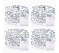 Vacoulery Luci LED a Batteria, 5M 50 LEDs Catene Luminose Luci a Stringa Micro LED Fata Ghirlanda Luminosa Impermeabile Decorative per Interni Esterni, Casa, Natale, DIY, Feste