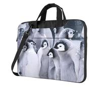 vacsAX Borsa per laptop da 15,6", con interno morbido, tasche multiple, ideale per uomini, viaggi e affari, Simpatico pinguino., 15.6 inch