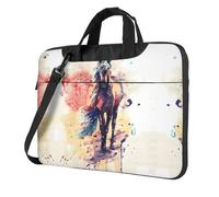 vacsAX Borsa per laptop da 15,6", con interno morbido, tasche multiple, ideale per uomini, viaggi e affari, Cavallo acquerello, 15.6 inch