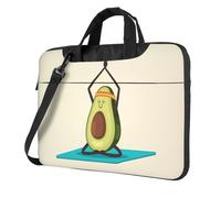 vacsAX Borsa per laptop da 15,6", con interno morbido, tasche multiple, ideale per uomini, viaggi e affari, Carino Yoga Avocado, 15.6 inch