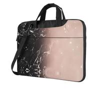 vacsAX Borsa per laptop da 15,6", con interno morbido, tasche multiple, ideale per uomini, viaggi e affari, Marmo Colore Oro Rosa, 14 inch