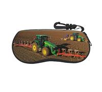 VACSAX Custodia per occhiali da sole con stampa trattore fattoria custodia per occhiali da sole carino custodia morbida da viaggio borsa per occhiali, Nero , Taglia unica