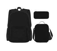 vacsAX Zaino impermeabile leggero con scritta "Blessed to be Callled Sunflower", set da 3 pezzi, con borsa per il pranzo, astuccio per ufficio e scuola, Nero tinta unita., Taglia unica