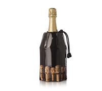 Vacu Vin Active Cooler Champagne Chiller - Reusable, Flexible Wine Bottle Cooler - Champagne Bottle Print - Champagne Cooler Sleeve For Standard Size Bottles - Insulated Champagne Bottle Chiller