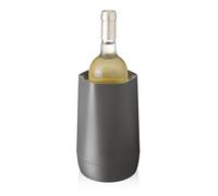 Vacu Vin Hexo Wine Chiller - Reusable, 2-in -1 Wine Bottle Cooler - Graphite - Cooler Sleeve For Standard Size Bottles - Insulated Wine Bottle Chiller Made with Recycled Materials
