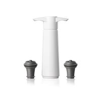 Vacu Vin Pompa Vino - Bianco - Tappo Sottovuoto per Bottiglie di Vino - 1 Pompa 2 Tappi - Mantiene il Vino Fresco Fino a 10 Giorni