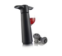 Vacu Vin Pompa Vino - Nero - Tappo Sottovuoto per Vino - 1 Pompa + 2 Tappi