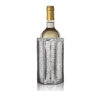 Vacu Vin Raffreddatore per Vino Flessibile - Riutilizzabile - Argento - Glacette per Bottiglie - Raffreddamento Rapido per Dimensioni Standard