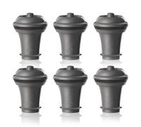 Vacu Vin - Set di 6 tappi per vino, colore: Grigio