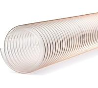 VACUFLEX PU 400 C ECO - Tubo di aspirazione in PU con parete di 0,4 mm di spessore - 20 m di lunghezza - ID Ø80 mm - resistente ai microbi e all'idrolisi