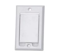Vaculine CVF030W Presa di aspirazione rettangolare in Plastica Bianca, Valvola a farfalla, 80x124mm, 36-38mm conico interno con 2 contatti