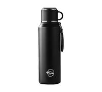 Vacuum Bottle for Hot Drinks, 1000 ml Doppia parete insulata Mug with Straw, Stainless Steel Thermal Bottle, Keeps Beverages Hot or Cold for Backpacking, Biking, Camping, Fishing, Hiking, Ufficio