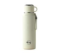 Vacuum Bottle for Hot Drinks - 1000ml Double Wall Insulated Stainless Steel Mug with Straw Lid, Extended Temperature Control, Leak Resistant Design, Thermal Flask for Backpacking Biking Camping Use